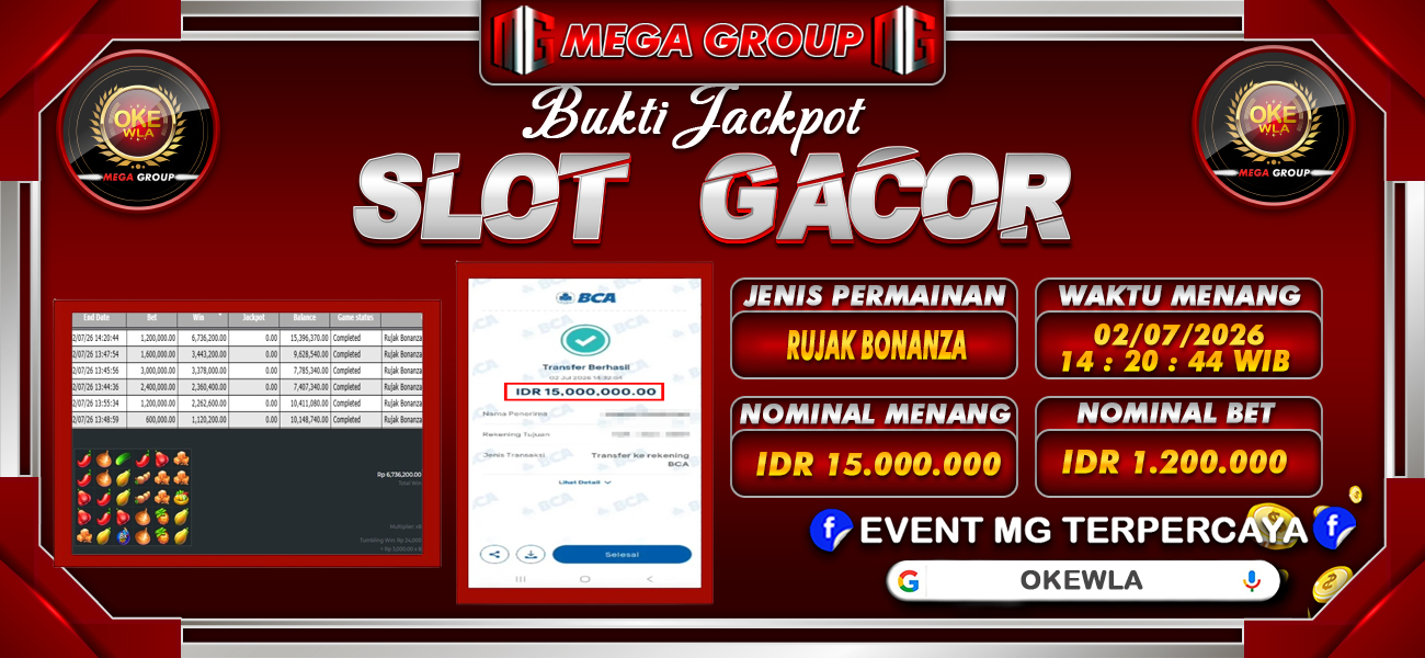 Bukti JP situs Okewla hari Kamis, 02 Juli 2026